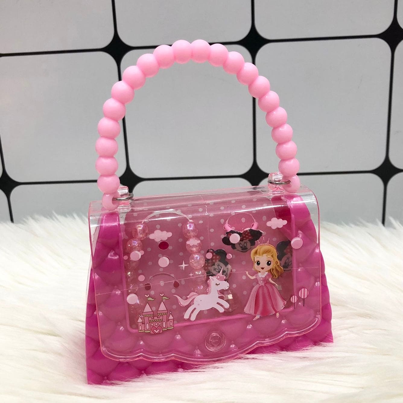 Cute Little Princess Hand Bag, Baby Girl Cartoon Purse With Necklace Earrings And Pony, Cute Barbie Cartoon Bag Cute Little Princess Hand Bag, Baby Girl Cartoon Purse With Necklace Earrings And Pony, Cute Barbie Cartoon Bag